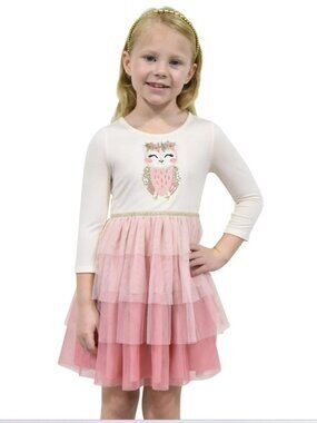 NWT. PINK & VIOLET Toddler Girls Owl Tutu Dress